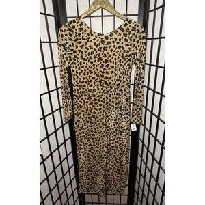 Art Class Girl’s JumpSuit Brown Leopard Animal Print 10/12 NWT